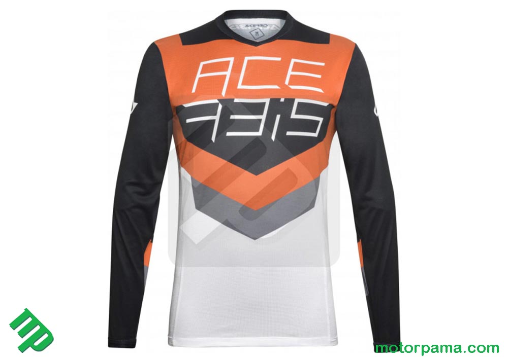 Maglia cross Acerbis MX Track Nero Arancio - immagine 2