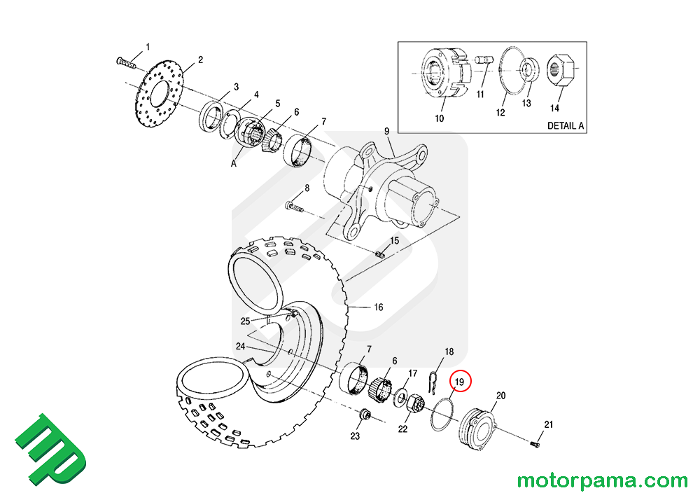 O-ring gommino tappo mozzo originale Polaris Scrambler 500 4x4 - immagine 3