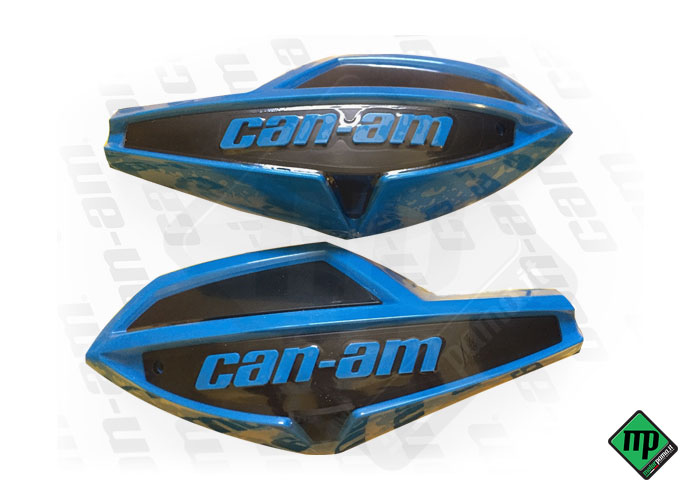 Coppia cover / plastiche paramani blu - nero per atv Can-am