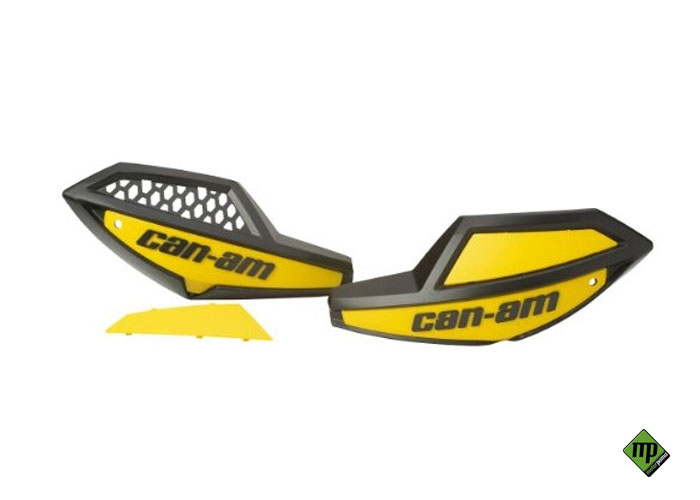 Coppia cover / plastiche paramani nero - giallo per atv Can-am