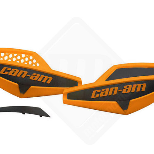 Coppia cover / plastiche paramani arancione - nero per atv Can-am