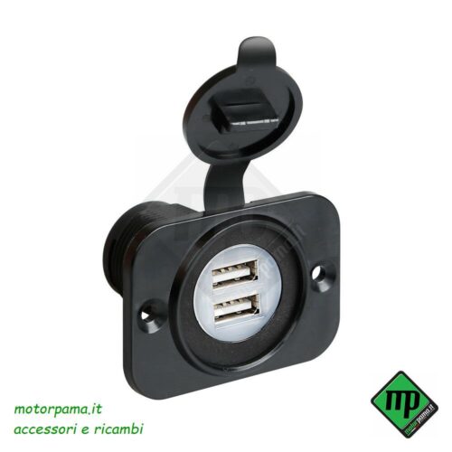 Ext-8, doppia presa Usb, montaggio ad incasso, 12/24V