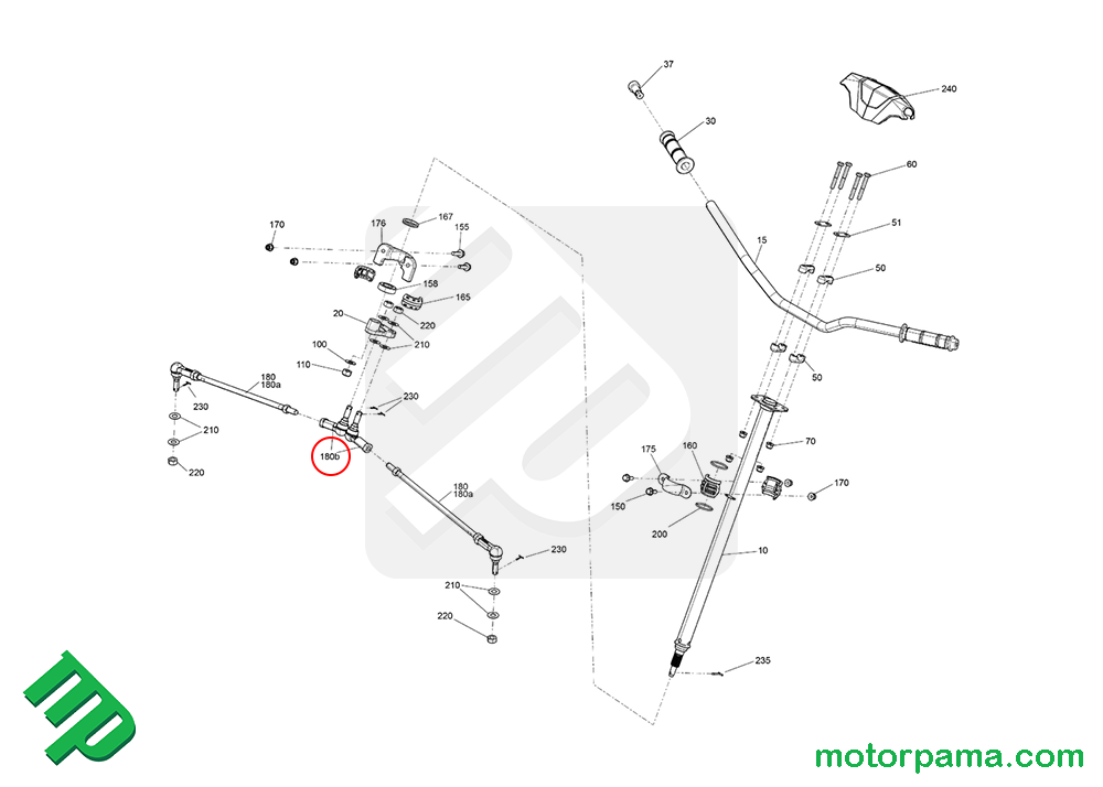 Testina tirante destra originale Can-am Outlander Renegade - immagine 2