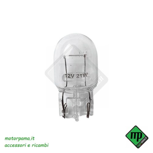 12V Lampada con zoccolo vetro - W21W - 21W - W3x16d - 2 pz - D/Blister