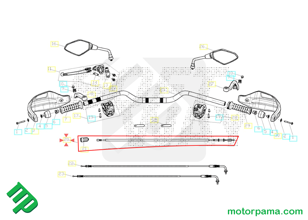 Cavo frizione originale VOGE Valico 625DSX - immagine 2