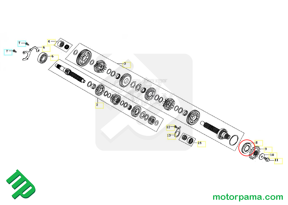 Paraolio lato pignone originale VOGE Valico 525/625 Trofeo 525 - immagine 3