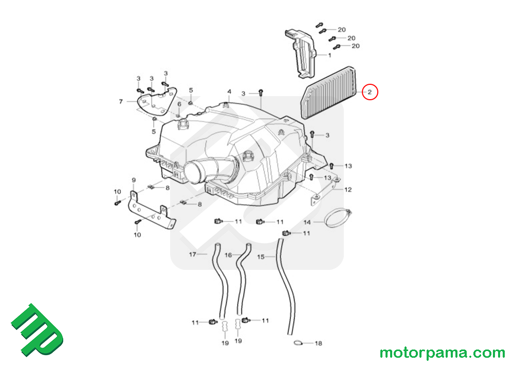 Filtro aria originale quad Aodes 650 / 850 / 1000 - immagine 2