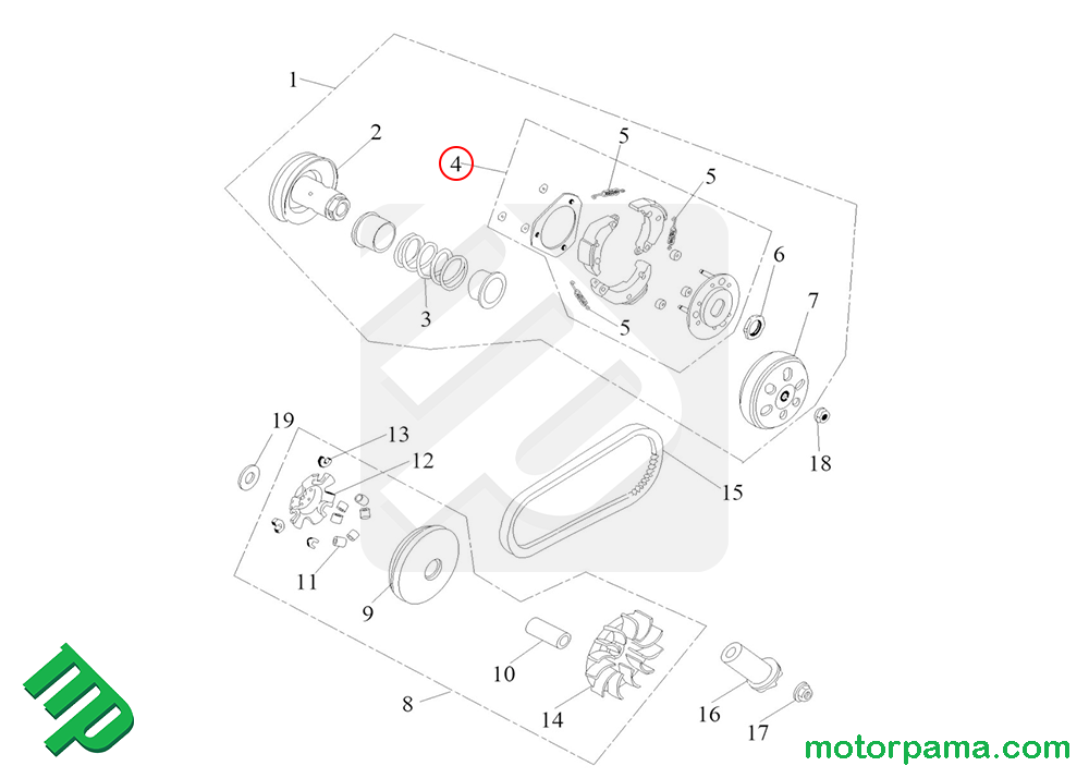 Frizione originale quad ACCESS 300 / 400 - immagine 3